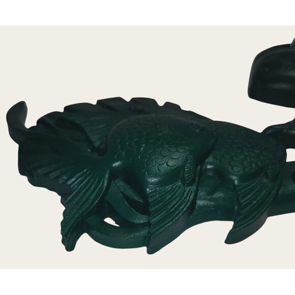 Vintage Homco Green Fish Wall Hanging Decor Set Of 2* 51 - Picture 7 of 11